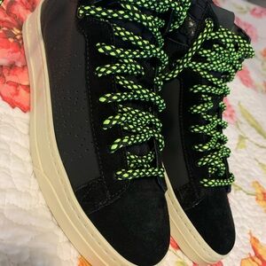 New P448 Neon Lace Zipper Sneakers Shoes